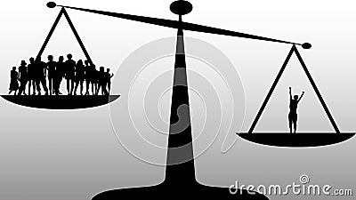 Injustice and exploitation system. 3d illustration Stock Photo